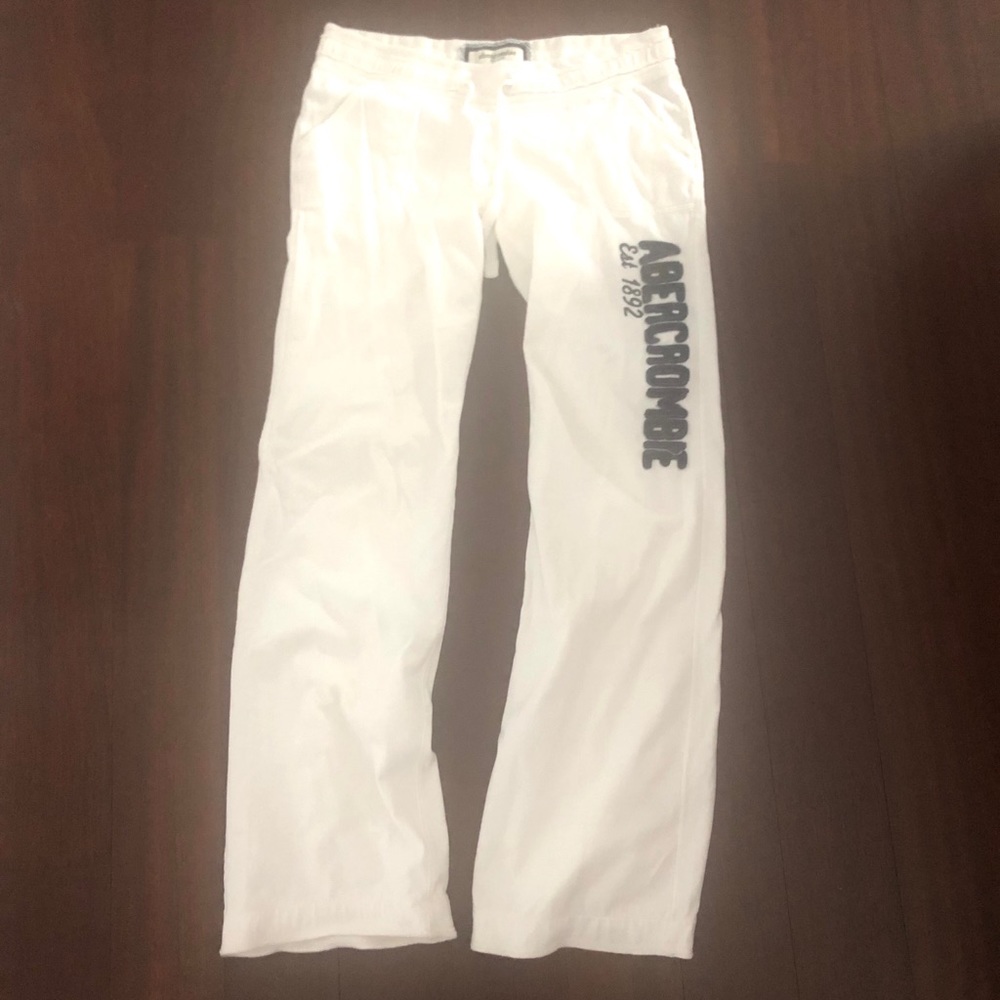 White low waist pants